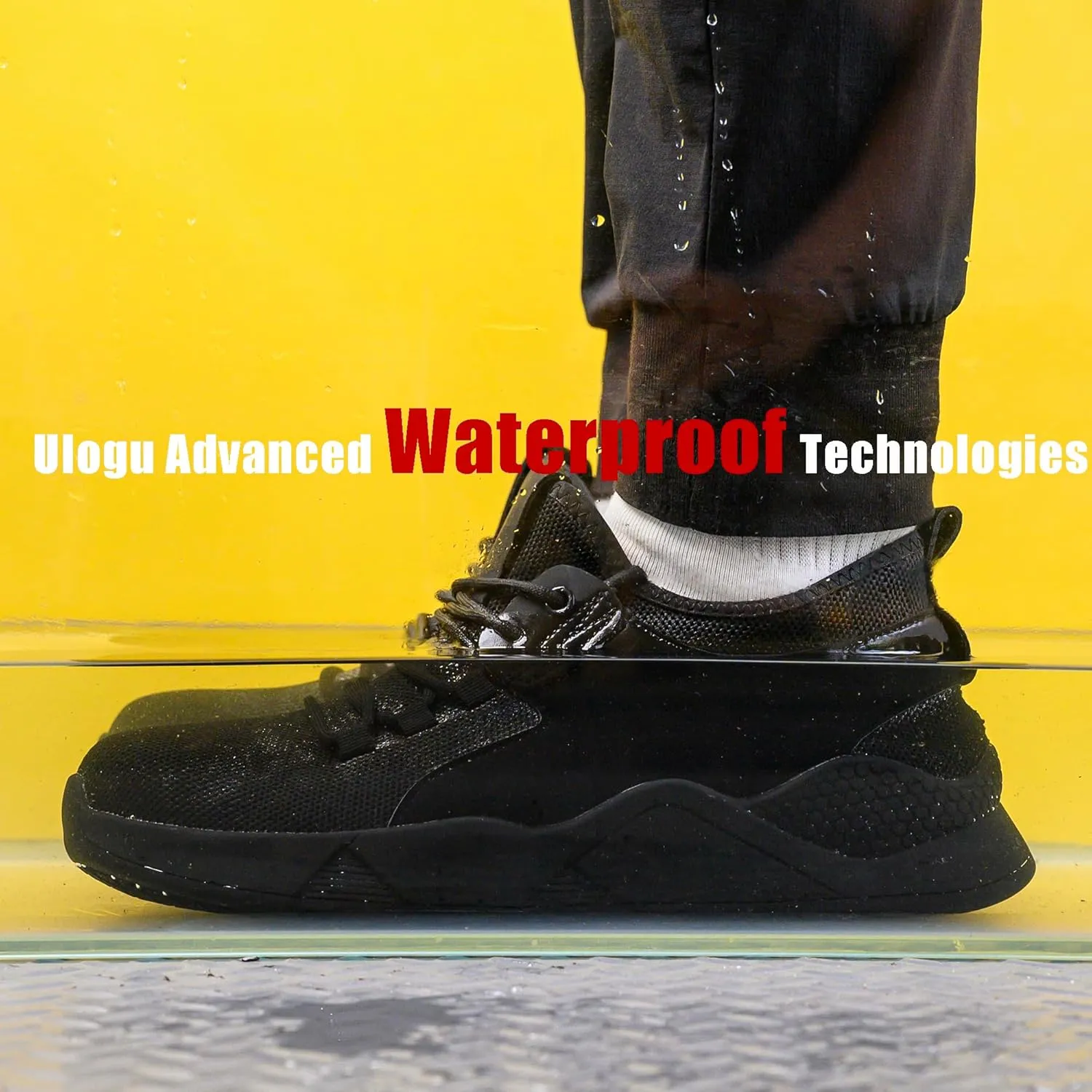ulogu Waterproof Shoes for Men Women Non Slip Work Sneakers