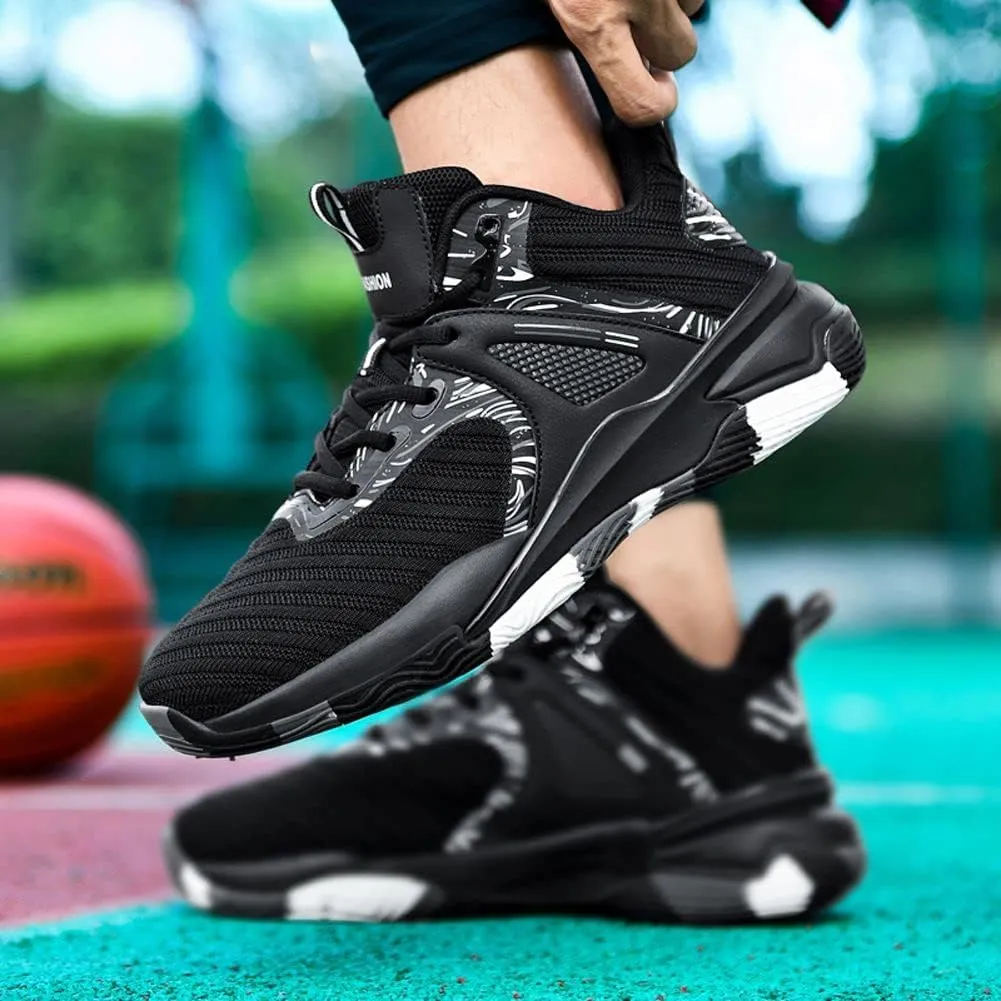 VAXAV Men's Sports Fly-Weaving Running Sneakers Basketball Shoes