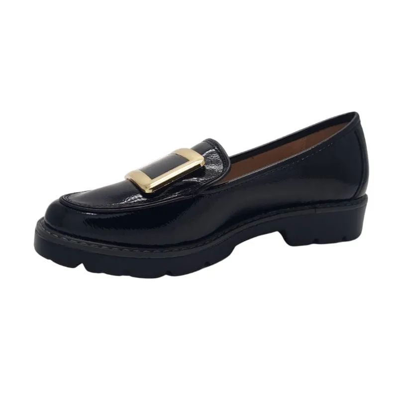 Zanni & Co Womens Patent Black Loafer  Avray-One